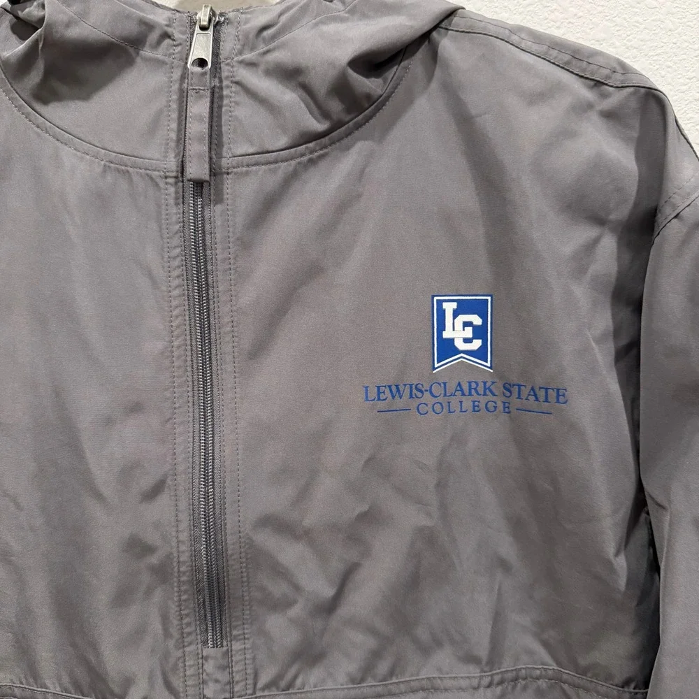 Champion Lewis-Clark State College LCSC Windbreaker Jacket Mens Small Quarter‎